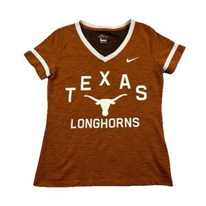 Texas Longhorns Nike Dri Fit T Shirt Womens Small Striped Sleeve